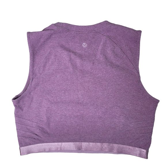 Lululemon Women's Soulful Crop Tank Heathered Dusty Mauve Sleeveless purple crop - Picture 6 of 6